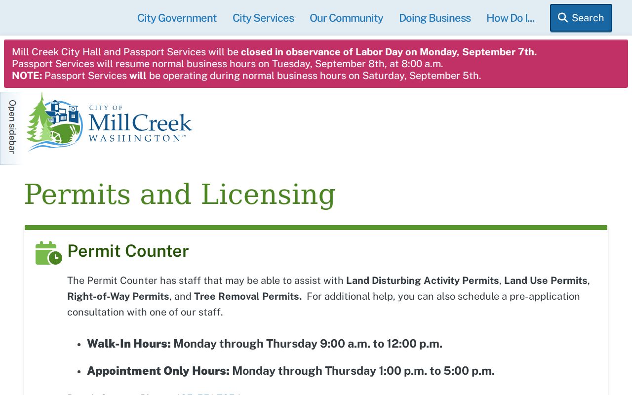 Mill Creek East residents directory permit records
