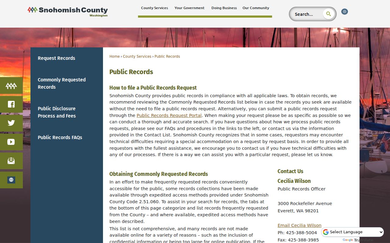 Mill Creek East residents directory public records request